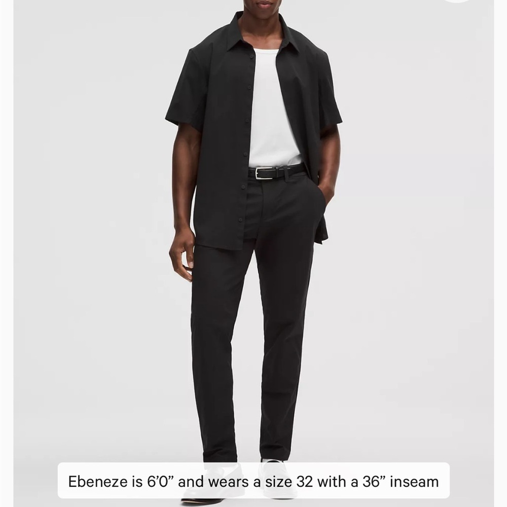 Men’s lululemon ABC Slim-Fit Trouser 34W 32L
Warpstreme pants in black